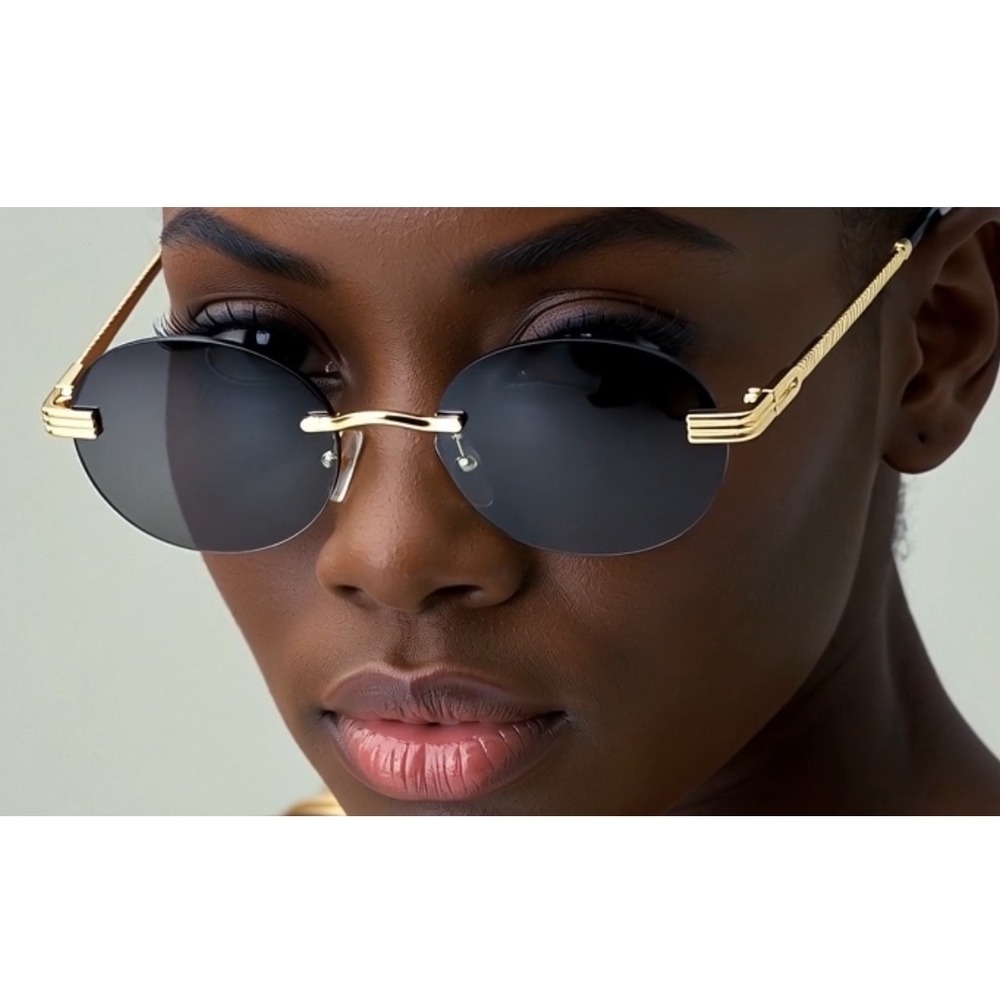 Women Sunglasses Outfit Sleek Frameless Sun Protection‎ Luxurious Touch Female